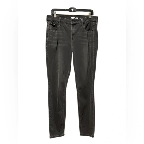 Old Navy Rockstar Super Skinny High-Rise 24/7 Sculpt Jeans – Dark Gray – Size 14 - Picture 2 of 5